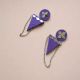 Purple Mirror Long Chain Earrings For Women